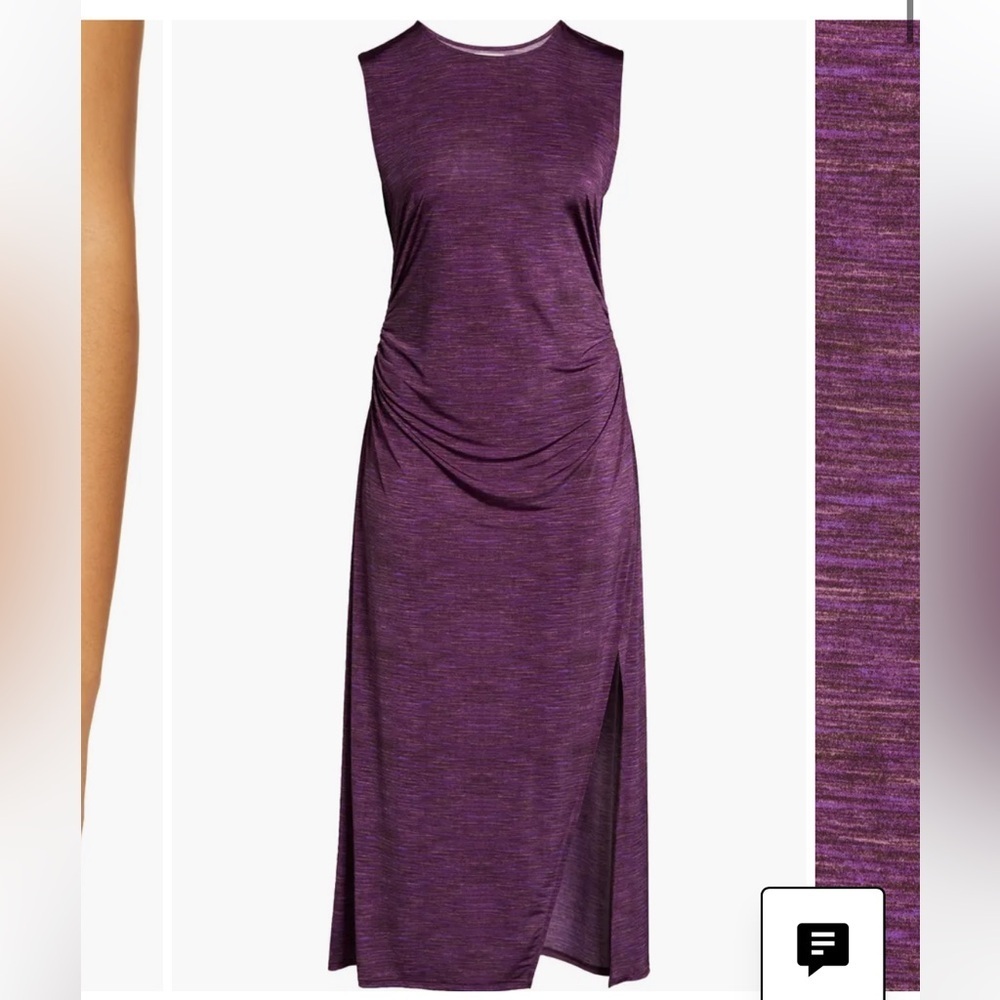 NWT Open Edit Space Dye Ruched Dress.